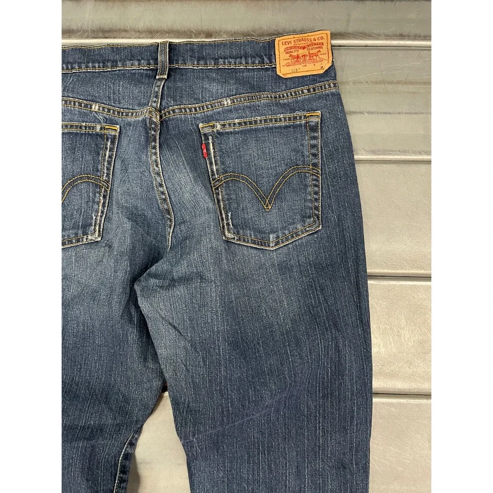 Levis 515 Nouveau Bootcut Jeans‎ Womens 34x32 Blue Medium/Dark Wash Denim